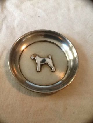 Sterling Silver And Enamel Dog Trophy