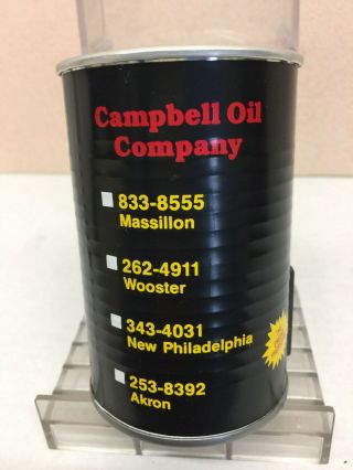 Campbell Oil Company SUNOCO Motor Oil Novelty employee gift Oil can Clock NIB 2
