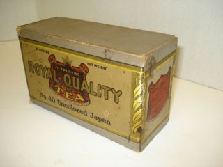 Antique Loose Tea Box Royal Quality Country Store Display Rust Parker DULUTH 2