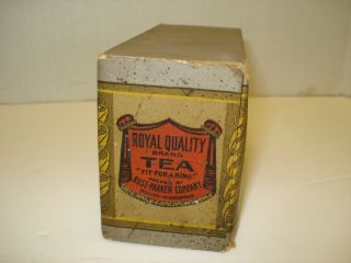 Antique Loose Tea Box Royal Quality Country Store Display Rust Parker DULUTH 3
