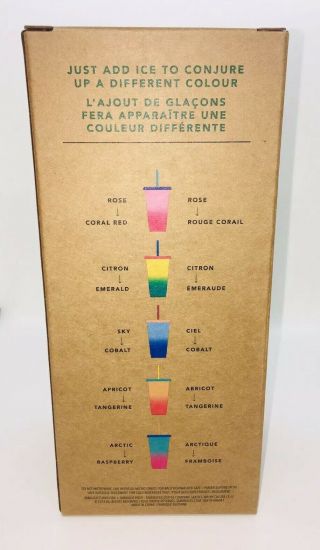 STARBUCKS Color - Changing ReUsable Cold Cups 5 Cups (24 fl oz each) In A Pack 4