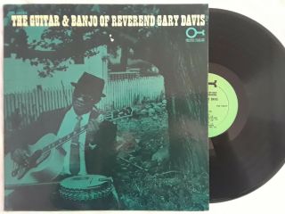 Guitar & Banjo Of Reverend Gary Davis 1964 Lp Fl 14033 Green Label Mono