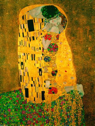 Gustav Klimt The Kiss Final Large Vintage Old Poster Print Painting Art 800mm