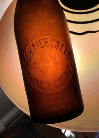Antique C D Kaier Co Limited Beer Bottle Mahanoy City Pa Coal Region Advertising