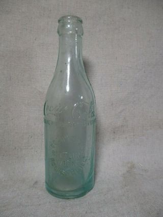 Aqua Rockford Il Straight Sided Script Coca - Cola Coke Bottle