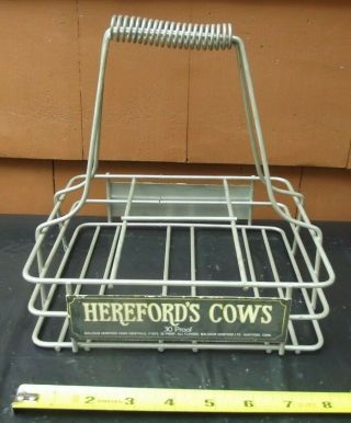 Vintage Milk Bottle Carrier Hereford 