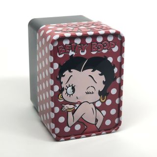 Collectible Betty Boop Womens Analog Watch Glitter Red In Matching Tin - Nib