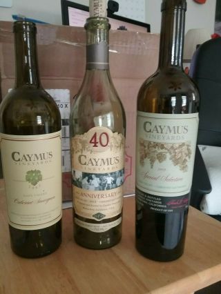 Caymus Cabernet Sauvignon 3 Empty Bottles,  Special Selection,  40th Anniversary