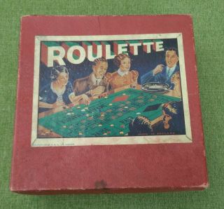 Vintage Bakelite Roulette Wheel,  Table And Rules By H.  P.  Gibson & Sons