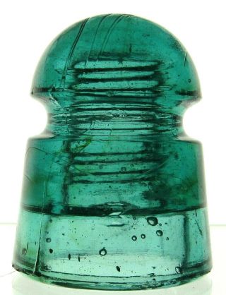 Cd 103 Aqua " B " Brookfield Antique Glass Telegraph Insulator,  Scarce Piece