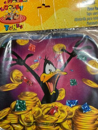 Warner Bros 1995 Looney Tunes Daffy Duck Computer Mouse Pad Nos Vintage