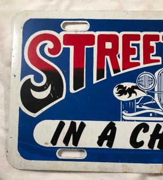 Street Is Neat In A Chevrolet Dealer Metal License Plate Hot Rod Car 2