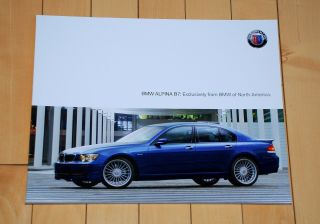 2007 Bmw Alpina B7 Sales Booklet,  19 Pages,  Luxury Sedan