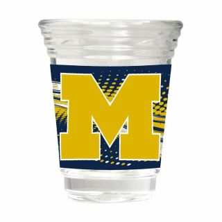 Michigan Wolverines Party Shot Glass Team Graphics 2oz.