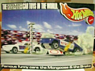 Hot Wheels Rare Hard To Find Snake & Mongoose Artwork Signed By Tom Mcewen Lqqk