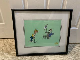 The Jetsons Hanna Barbera Putt To The Mutt Animated Serigraph Cel Framed