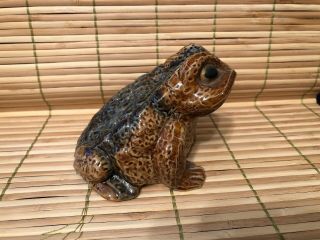 Vintage Ceramic Toad Frog Japan Toad Frog Ceramic Glazed Drip Toads Amphibian 2