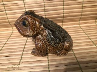 Vintage Ceramic Toad Frog Japan Toad Frog Ceramic Glazed Drip Toads Amphibian 5