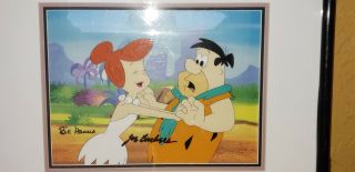 Hanna Barbera Signed Flintstones Animation Art Cel Pre - Owned