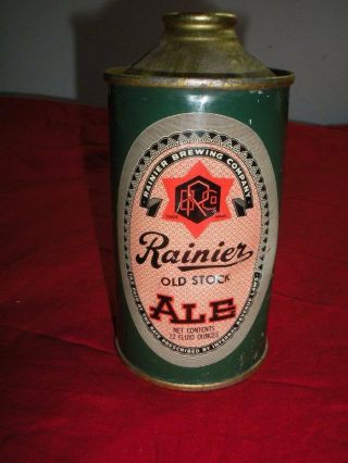 Rainer Old Stock Ale Irtp 12 Oz Cone Top Beer Can