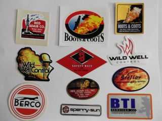 Oilfield Rig Boots Coots Red Adair Wild Well Control And Crane Hardhat Sticker2