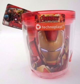 Marvel Avengers Age Of Ultron Iron Man Red 320ml Vous Tumbler Drinking Glass Nwt