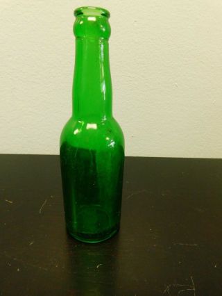 Vintage Green Heavy Glass Hudson Ny Bottle