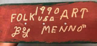 1990 Menno Shirk Folk Art Skunk 7.  5”x6.  5” Hand Made 3