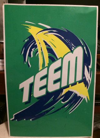 Teem Metal Sign Aluminum Produced By The Pepsi - Cola Company 1960 - 1984 Soft Drink
