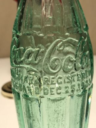 PATD DEC 25 1923 Coca - Cola Hobbleskirt Coke Bottle MT VERNON ILL Illinois 5