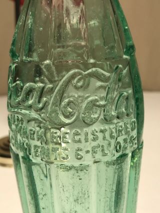 PATD DEC 25 1923 Coca - Cola Hobbleskirt Coke Bottle MT VERNON ILL Illinois 6