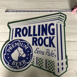 Rolling Rock Metal Beer Sign 16 Inch