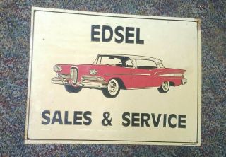 Edsel Sales And Services Metal Sign