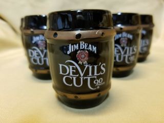 Jim Beam Devil’s Cut 90 Proof Shot Glasses / Set Of 6