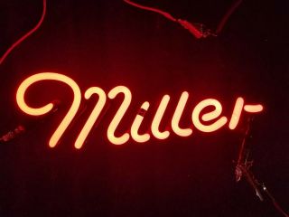 (l@@k) Miller Lite Beer Neon Bar Sign Glass Tube Repair Part Miller Logo