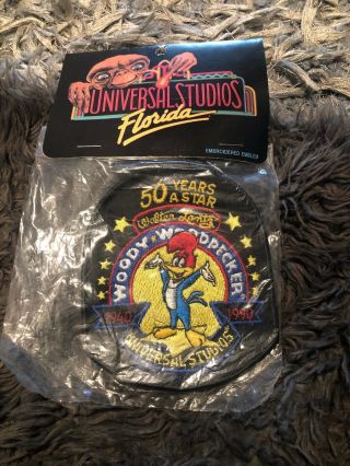 Vintage 50th Universal Studios Florida Woody Woodpecker Embroidered Patch