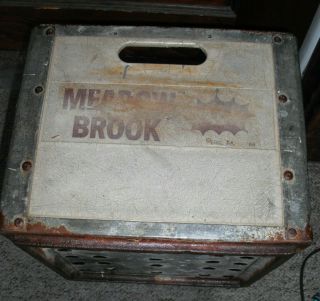 Vintage 1968 Meadow Brook Dairy - Erie,  Pa Milk Delivery Crate - For Truck