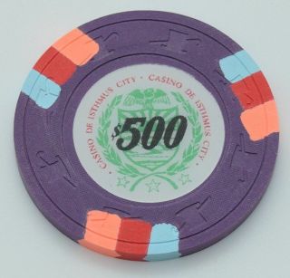 (1) H&C Mold Paul - son Casino de Isthmus Casino Chip $500 Clay Chip 2