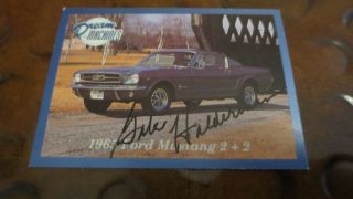 Gale Halderman Designer Of 1965 Ford Mustang Signed Autographed Trading Card