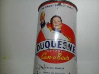 12oz conetop beer can (DUQUESNE CAN - O - BEER) by Duquesne brewing co. 4
