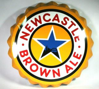 Newcastle Brown Ale Metal Sign 22 In Diameter Beer Bar Man Cave Draught
