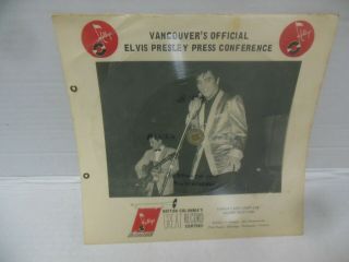 Very Rare 1962 Elvis Presley Flexi Disc Record With Picture Back Vancouver
