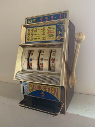 Vintage Waco Casino Seven,  Jackpot Toy Slot Machine Bank,