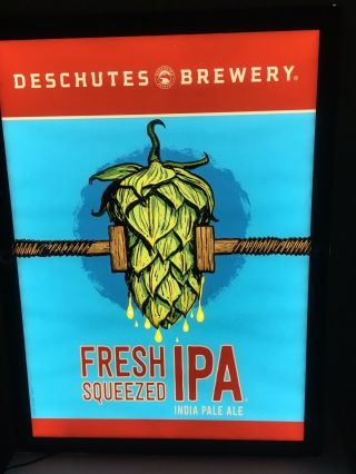 Deschutes Brewery Fresh Squeeze Ipa Logo Led Beer Sign 24x18”
