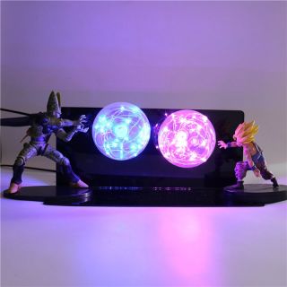 Rare Dragon Ball Z Gohan & Cell Power Up Led Light Lamp Action Figure Whole Set