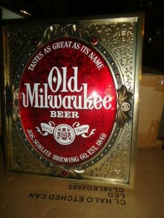 Antique Old Milwaukee Beer T Bar Sign Man Cave