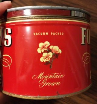 Vintage Folger ' s 1Lb Coffee Can with Lid 1946 Copyright, 4