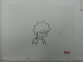 Simpsons Tv Show Animation Art Cel Drawing Lisa 49