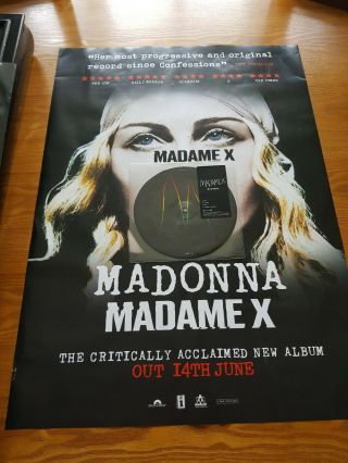 Madonna Rare Promo Poster And 7 " Picture Disc Madame X /i Rise.