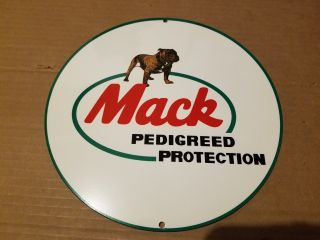 Mack Bulldog Thick Metal Sign Made Usa Truck Semi Farm Gas Oil Tractor Dealer